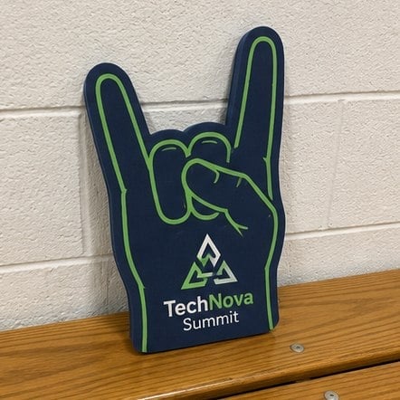 Custom Die-Cut Shape Foam Hand printed for TechNova Summit