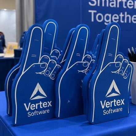 Customized foam fingers for corporate events — vertex software