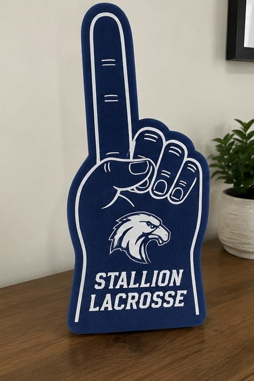Personalized foam fingers — customer photo