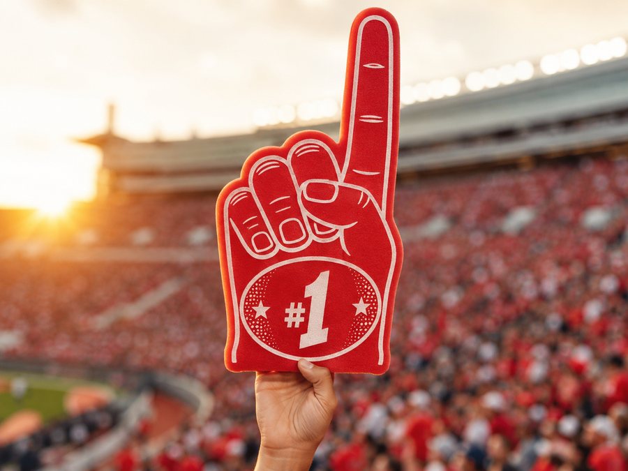 Custom printed classic #1 foam finger