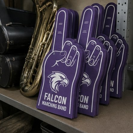 Promotional custom foam fingers with company logo
